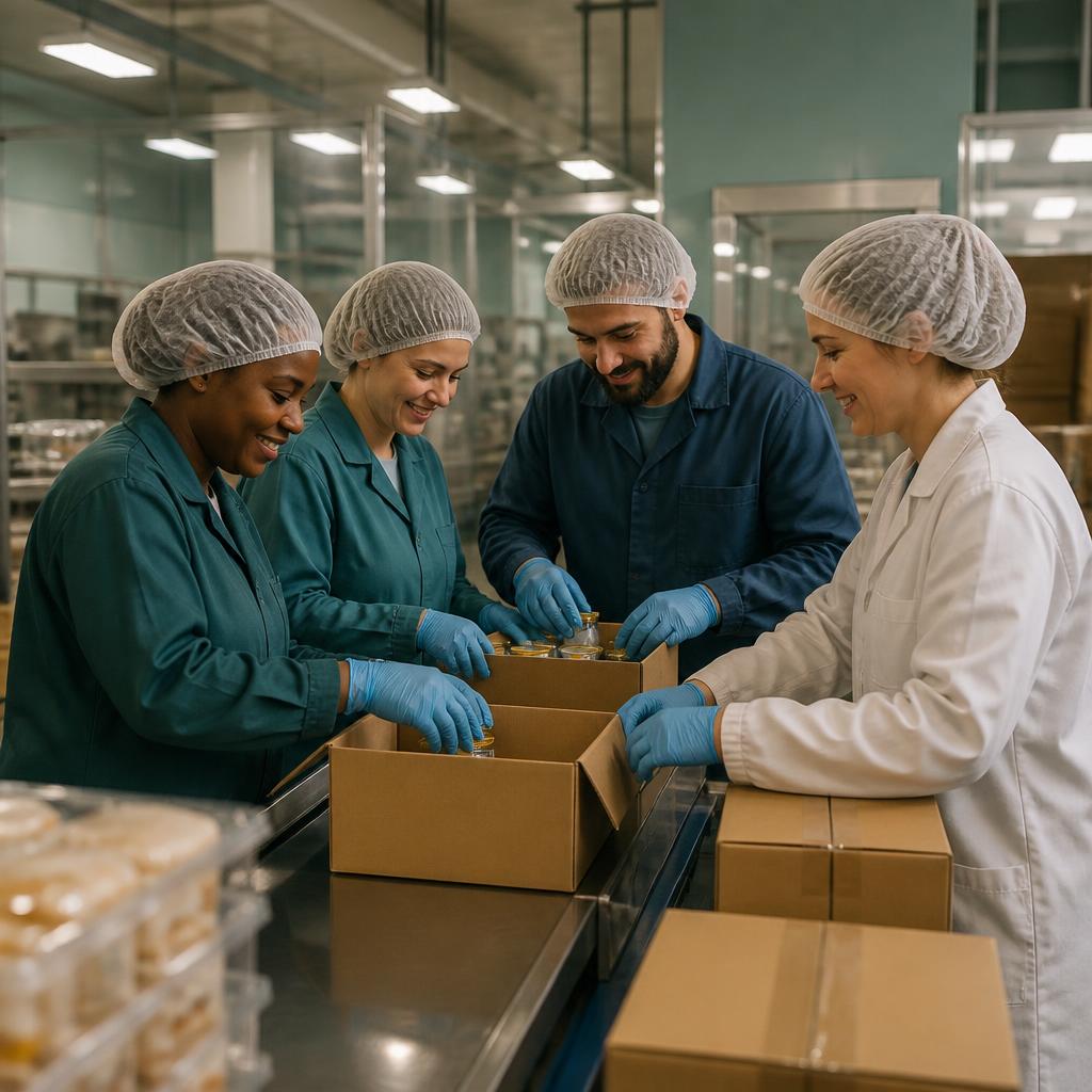 Production and packaging team
